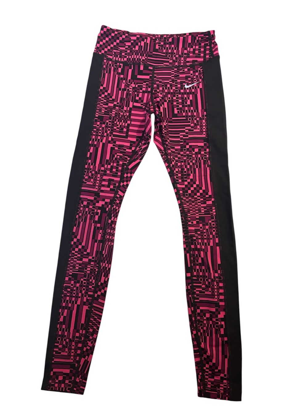 Nike Girls' Hot Pink and Black Geo Print Leggings